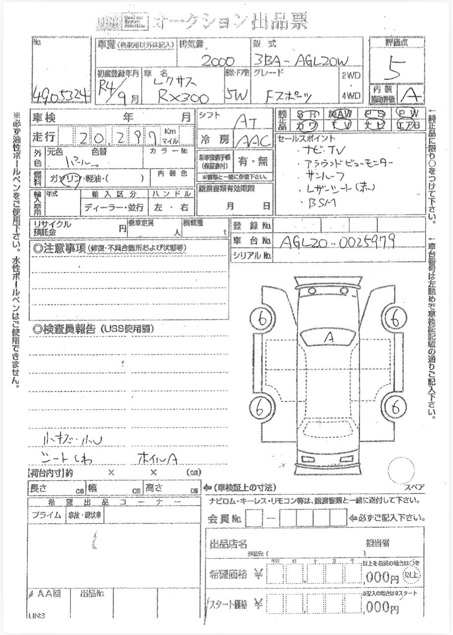 LEXUS RX300 F SPORT 2022